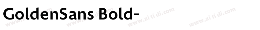 GoldenSans Bold字体转换